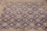 Beautiful Square Purple Antique Khotan Rug 48783 Wide Shot Field Nazmiyal