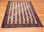 Full Ivory Vintage Tribal Persian Afshar rug 50687 by Nazmiyal
