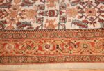 ivory antique sultanabad persian rug 50659 border Nazmiyal