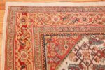ivory antique sultanabad persian rug 50659 corner Nazmiyal