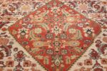 ivory antique sultanabad persian rug 50659 medallion Nazmiyal
