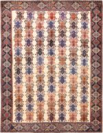 Ivory Vintage Tribal Persian Afshar Rug 50687 Nazmiyal