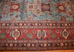 light blue antique persian tabriz oriental rug 48820 border Nazmiyal