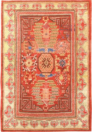 Rare Collectible Small Tribal Antique Khotan Rug 48846 Nazmiyal