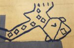 square vintage art deco french tapestry 48832 giraffe Nazmiyal
