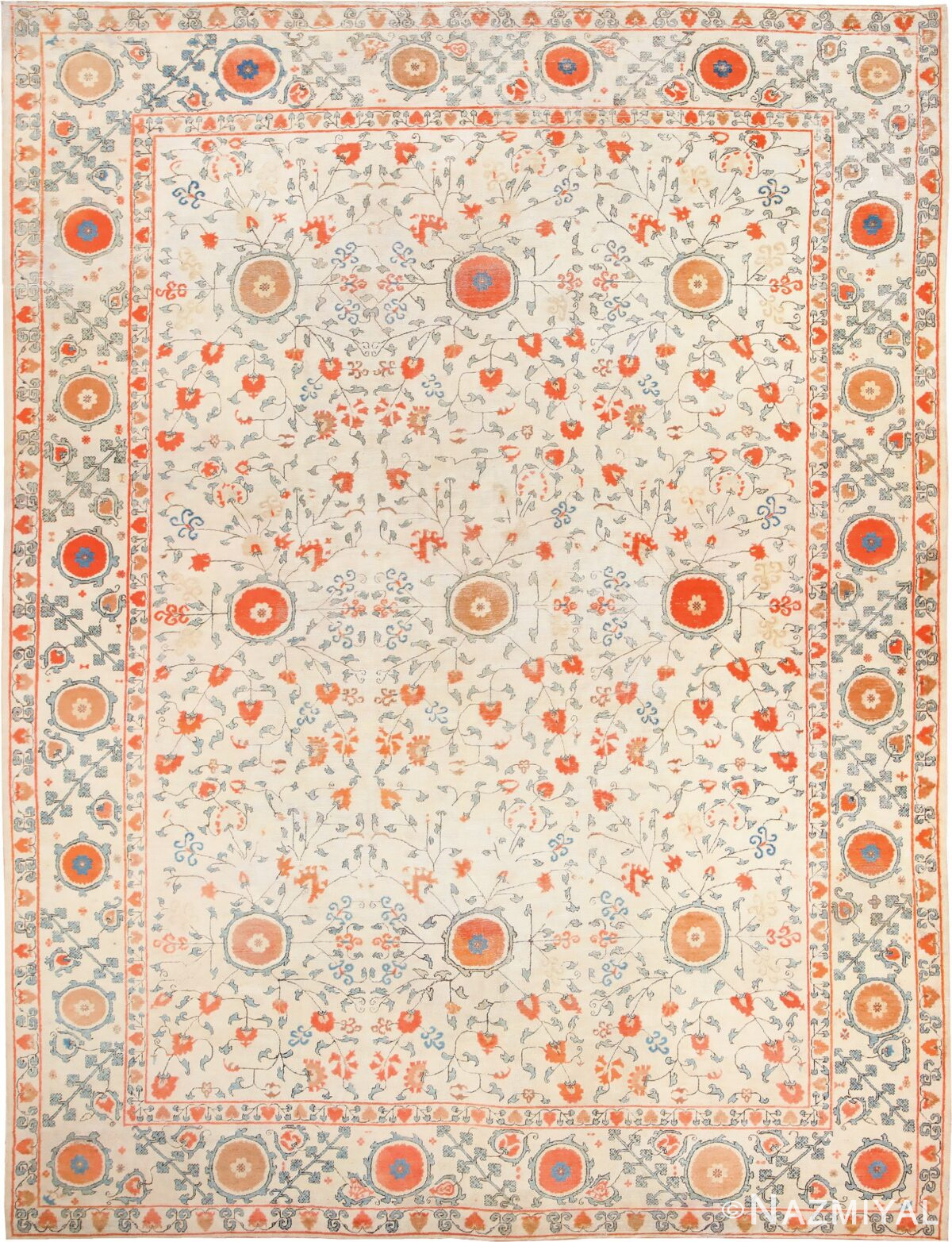 Breathtaking Large Oversized Antique Khotan Carpet 48219 Nazmiyal
