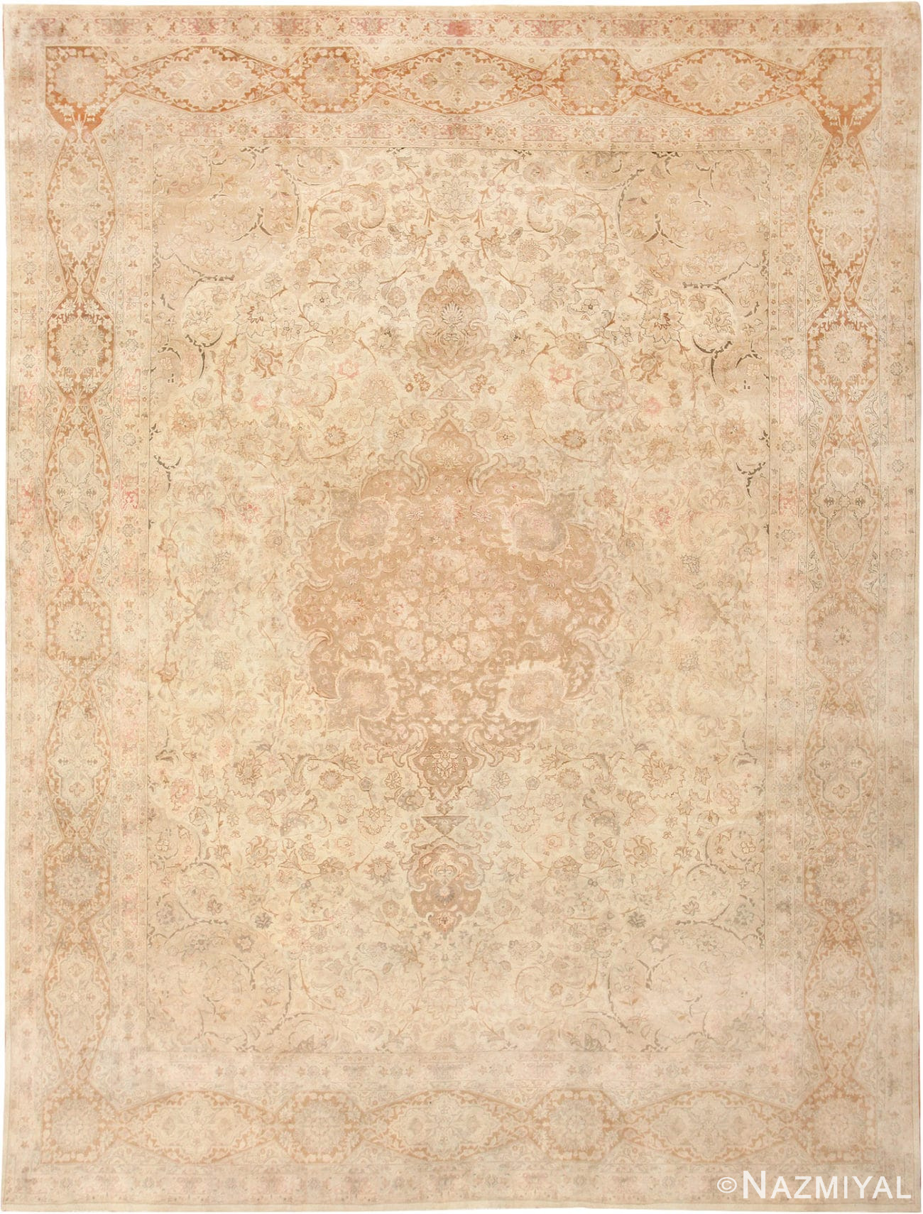 Decorative and Fine Vintage Persian Tabriz Oriental Rug 50681 Nazmiyal