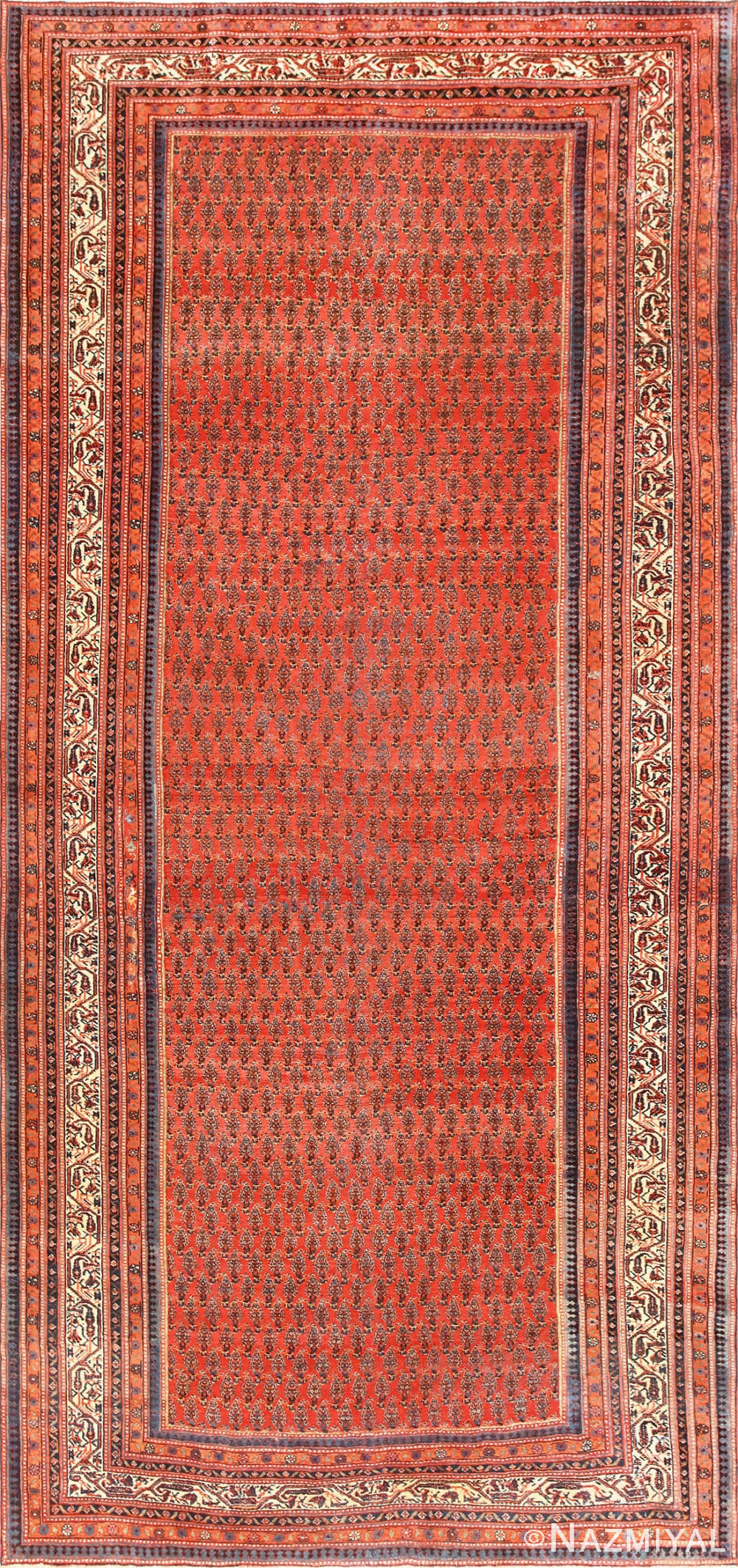 Vintage Gallery Size Persian Serab Oriental Rug 50656 Nazmiyal