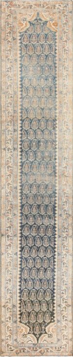 Antique Paisley Design Persian Malayer Runner Rug 48824 Nazmiyal