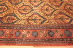 Border Tribal Gold background Antique Persian Bakshaish rug 48936 by Nazmiyal