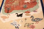 Close-up Antique Small Animal Scene Mazlatapan Indian rug 48432 by Nazmiyal Close-up Antique Small Animal Scene Mazlatapan Indian rug 48432 by Nazmiyal