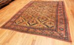 Full Tribal Gold background Antique Persian Bakshaish rug 48936 by Nazmiyal