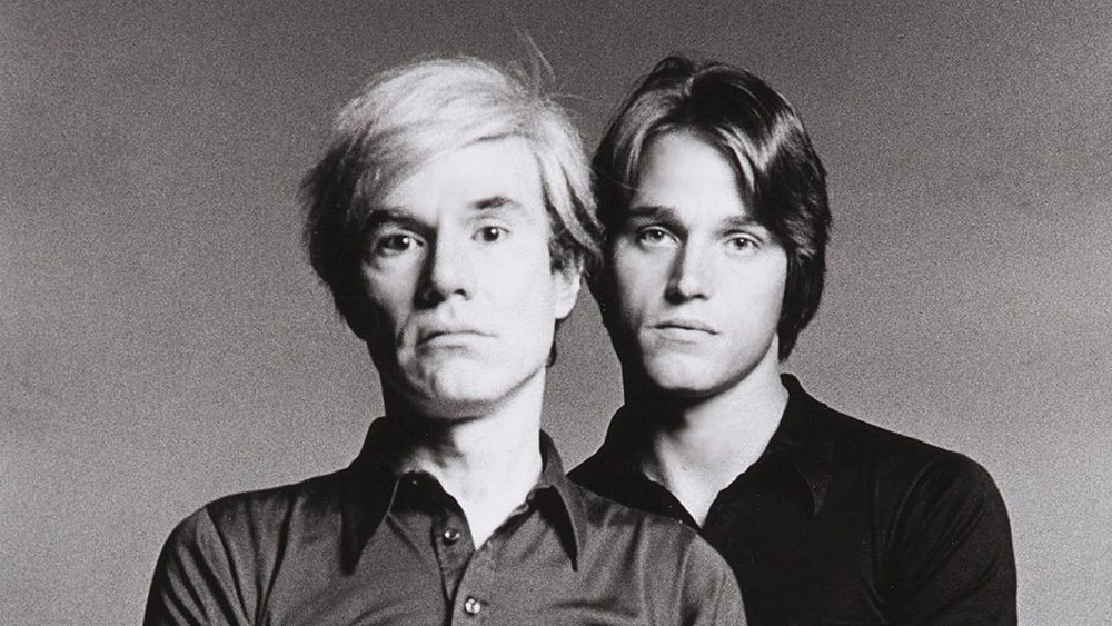 Black And White Portrait Picture Of Interior Designer Jed Johnson With Andy Warhol Black And White Portrait Picture Of Interior Designer Jed Johnson With Andy Warhol by Nazmiyal Antique Rugs