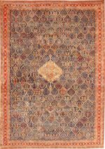 Large 18th Century Rare Antique Kurdish Shrub Design Rug 47430 Nazmiyal
