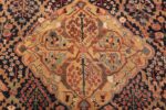 large 18th century rare antique kurdish shrub design rug 47430 medallion Nazmiyal