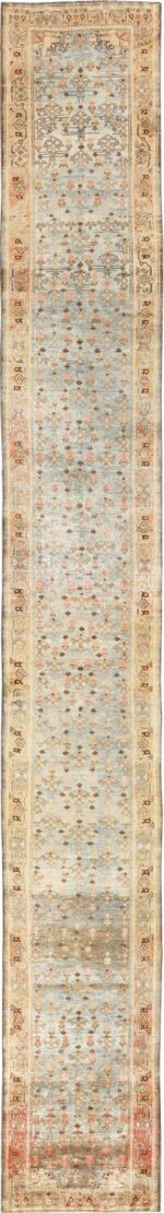 Long and Narrow Antique Persian Malayer Runner Rug 48753 Nazmiyal