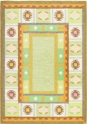 Mid Century Vintage Scandinavian Swedish Kilim Rug 48897 Nazmiyal