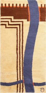 Small Antique French Art Deco Rug by J. H. Derche 48878 Nazmiyal