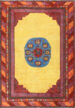 Small Funky and Tribal Antique Khotan Rug 48784 Nazmiyal