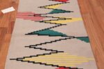 Small Vintage French Kilim Rug by Artist Antonin Kybal 48895 Field Design Nazmiyal
