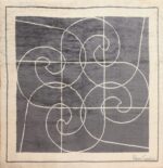 Square Size Mid Century Pierre Cardin Vintage Rug 48877 Nazmiyal