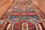 Tribal Antique Caucasian Lankoran Runner Rug 48929 Field Wide Shot Nazmiyal
