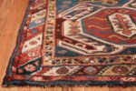 Tribal Antique Caucasian Lankoran Runner Rug 48929 Side Corner Nazmiyal