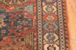 Tribal Antique Flat Woven Caucasian Soumak Rug 48054 Border Design Nazmiyal