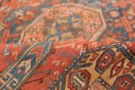 Tribal Antique Flat Woven Caucasian Soumak Rug 48054 Geometric Pile Nazmiyal
