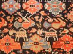 tribal antique qashqai persian gallery size rug 48881 dogs Nazmiyal