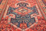 Tribal Gallery Size Runner Antique Caucasian Kazak Rug 48934 Blue Medallion Nazmiyal