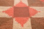 vintage flat woven scandinavian swedish kilim rug 48897 star Nazmiyal