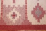 vintage flat woven scandinavian swedish kilim runner rug 48898 border Nazmiyal