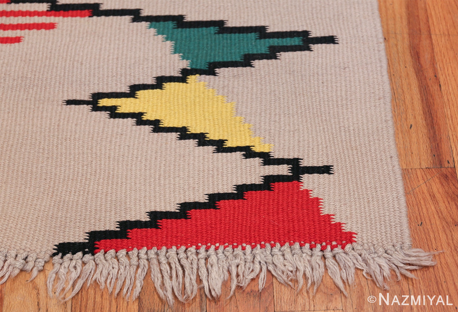 Small Antonin Kybal Vintage Kilim French Rug 48894 Side Corner Nazmiyal