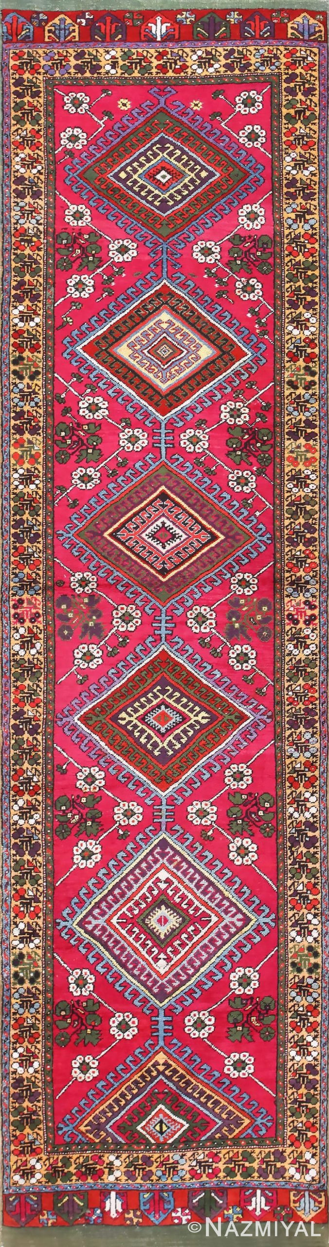 Tribal Antique Turkish Kirshehir Runner Rug 48883 Nazmiyal