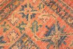 Weave detail Tribal Gold background Antique Persian Bakshaish rug 48936 by Nazmiyal