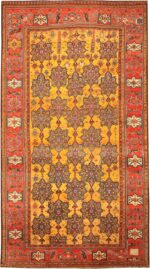 Antique Gold Background Persian Bakhtiari Rug Antique Gold Background Persian Bakhtiari Rug 43345 by Nazmiyal Antique Rugs