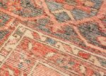 Back detail Large geometric Antique Persian Herz Serapi rug 48175 by Nazmiyal