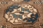 Beautiful Earthtone Antique Afghan Rug 48780 Central Medallion Nazmiyal