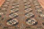 Beautiful Earthtone Antique Afghan Rug 48780 Field Wide Shot Nazmiyal