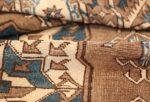 Beautiful Earthtone Antique Afghan Rug 48780 Geometric Pile Nazmiyal