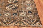 Beautiful Earthtone Antique Afghan Rug 48780 Side Corner Nazmiyal