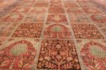 Beautiful Room Size Antique Israeli Bezalel Rug 48947 Lines Pattern Nazmiyal