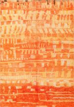 Burnt Orange Shaggy Vintage Moroccan Berber Rug 48950 Nazmiyal