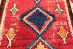 colorful shabby chic vintage persian gabbeh rug 48968 medallion Nazmiyal