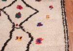 Colorful Vintage Moroccan Berber Shag Rug 48953 Border Design Nazmiyal