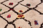 Colorful Vintage Moroccan Berber Shag Rug 48953 Brown Diamonds Nazmiyal