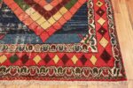Corner Diamond design Vintage Tribal Persian Shabby Chic Gabbeh rug 48963 by Nazmiyal