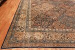 Corner Large Garden Design Antique Persian Kerman rug 50683 by Nazmiyal