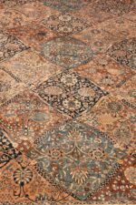 Field Large Garden Design Antique Persian Kerman rug 50683 by Nazmiyal